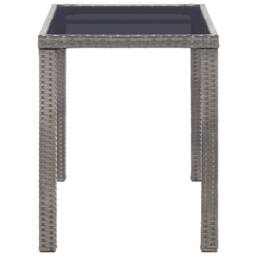 Berkfield Home Garden Table Anthracite 123x60x74 cm Poly Rattan in Black - Size: 123 x 60 x 74 cm - thumbnail 3