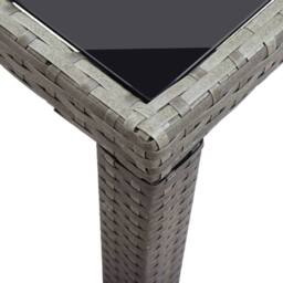 Berkfield Home Garden Table Anthracite 123x60x74 cm Poly Rattan in Black - Size: 123 x 60 x 74 cm - thumbnail 4