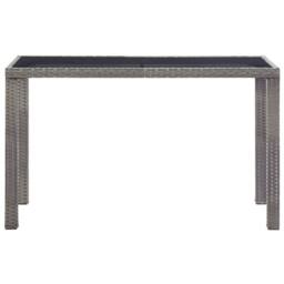 Berkfield Home Garden Table Anthracite 123x60x74 cm Poly Rattan in Black - Size: 123 x 60 x 74 cm - thumbnail 2