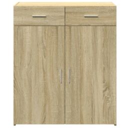 Berkfield Home Sideboard Sonoma Oak 80x42.5x93 cm Engineered Wood in Brown - thumbnail 4