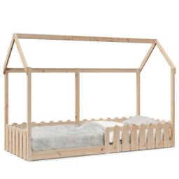 Berkfield Home Kids' House Bed Frame without Mattress 80x200 cm Solid Wood Pine in Brown - thumbnail 3