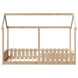 Berkfield Home Kids' House Bed Frame without Mattress 80x200 cm Solid Wood Pine in Brown - thumbnail 4