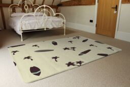 Benjamin Tate Design Surf Board & Palm Silhouettes Rug in Natural - Size: Large - thumbnail 3
