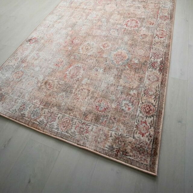 The Rug Shop UK Abstract Beige Traditional Machine Made Easy to clean Area Rug - Size: 200 cm x 290 cm - image 1