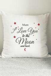 Personalised Memento Company Personalised To The Moon & Back White Cushion - Size: 40 cm x 40 cm - thumbnail 4