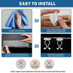 Kelvenix 2X Acrylic Floating Wall Shelves Adhesive Shelf in Black - Size: 0.6m2 - thumbnail 4
