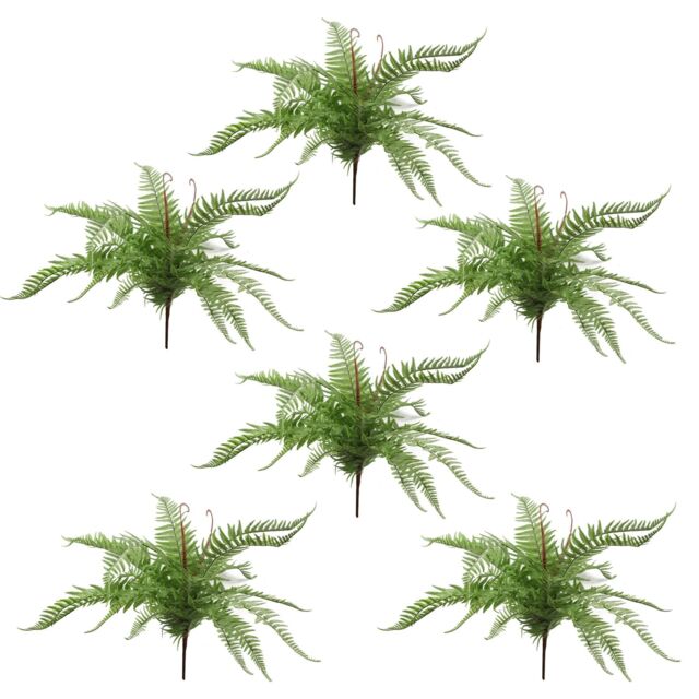 Leaf 6 x 60cm Artificial Bushy Dixie Wood Fern Light Green Plant - Size: 6 x 60 cm - image 1