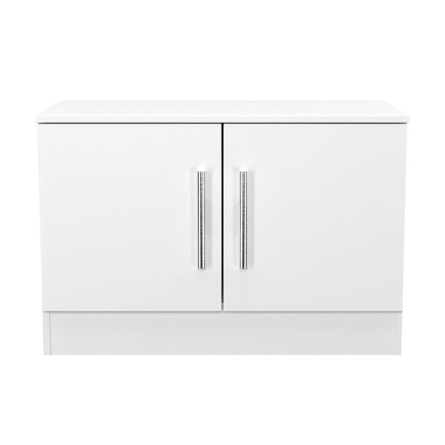 Ready Assembled 2 U Trent Compact 2 Door TV & Media Unit (Ready Assembled) in White - image 1
