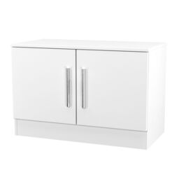 Ready Assembled 2 U Trent Compact 2 Door TV & Media Unit (Ready Assembled) in White - thumbnail 3