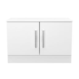 Ready Assembled 2 U Trent Compact 2 Door TV & Media Unit (Ready Assembled) in White - thumbnail 1