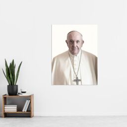 "Artery8 Pope Francis Supreme Pontiff Photograph Portrait Wall Art Poster Print in White - Size: W18"" x H24""" - thumbnail 4