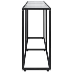 Berkfield Home Console Table Transparent 160x35x75.5cm Tempered Glass in Clear - Size: 160x35x75.5 cm - thumbnail 4