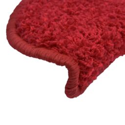 Berkfield Home Carpet Stair Treads 15 pcs Red 65x21x4 cm - Size: Medium - thumbnail 4