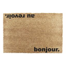 Artsy Mats Bonjour Au Revoir Doormat - Regular 60x40cm in Black - Size: 40 cm x 60 cm - thumbnail 4