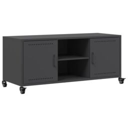 Berkfield Home TV Cabinet Black 100.5x39x43.5 cm Steel - thumbnail 2