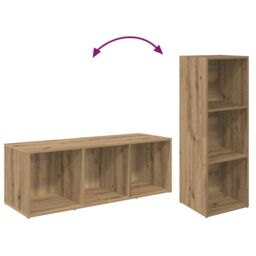 Berkfield Home TV Cabinet with Shelf with Storage 4 pcs Artisan oak Engineered wood in Brown - thumbnail 8