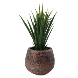 Leaf 24cm x 30cm Large Zaturn Planter Brown / Black in Dark Brown - Size: 24 cm x 30 cm - thumbnail 2