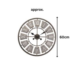 Marco Paul 60cm Roman Numerals Stone Outdoor Clocks for The Garden in Light Stone - thumbnail 3