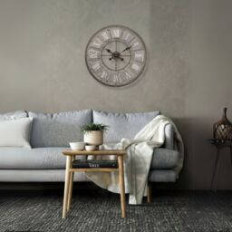 Marco Paul 60cm Roman Numerals Stone Outdoor Clocks for The Garden in Light Stone - thumbnail 7