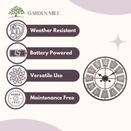 Marco Paul 60cm Roman Numerals Stone Outdoor Clocks for The Garden in Light Stone - thumbnail 4