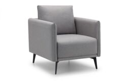 Ashfield Platinum Wool Armchair in Grey - thumbnail 1
