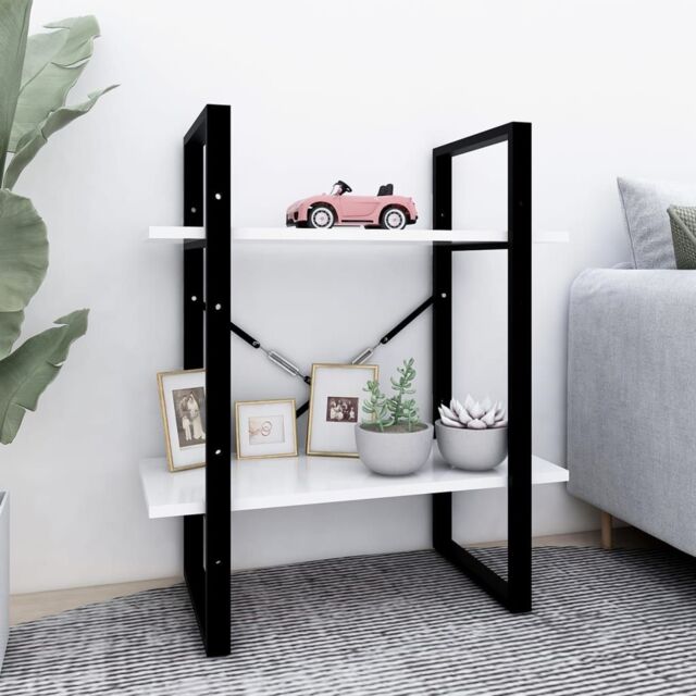 Berkfield Home 2-Tier Book Cabinet White 60x30x70 cm Engineered Wood - Size: 60 x 30 x 70 cm - image 1