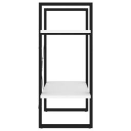 Berkfield Home 2-Tier Book Cabinet White 60x30x70 cm Engineered Wood - Size: 60 x 30 x 70 cm - thumbnail 6