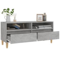 Berkfield Home TV Cabinet Concrete Grey 100x34.5x44.5 cm Engineered Wood - thumbnail 5
