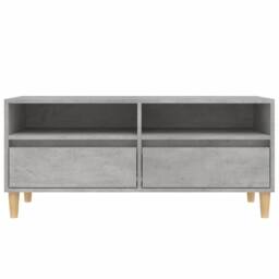 Berkfield Home TV Cabinet Concrete Grey 100x34.5x44.5 cm Engineered Wood - thumbnail 6