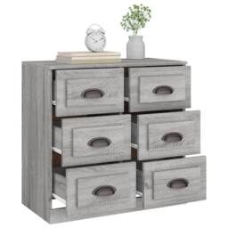 Berkfield Home Sideboard Grey Sonoma 70x35.5x67.5 cm Engineered Wood - thumbnail 5