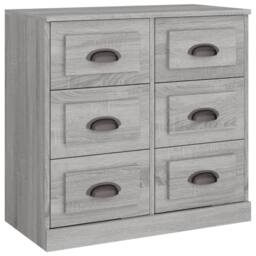 Berkfield Home Sideboard Grey Sonoma 70x35.5x67.5 cm Engineered Wood - thumbnail 1