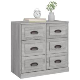 Berkfield Home Sideboard Grey Sonoma 70x35.5x67.5 cm Engineered Wood - thumbnail 4