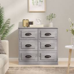 Berkfield Home Sideboard Grey Sonoma 70x35.5x67.5 cm Engineered Wood - thumbnail 2