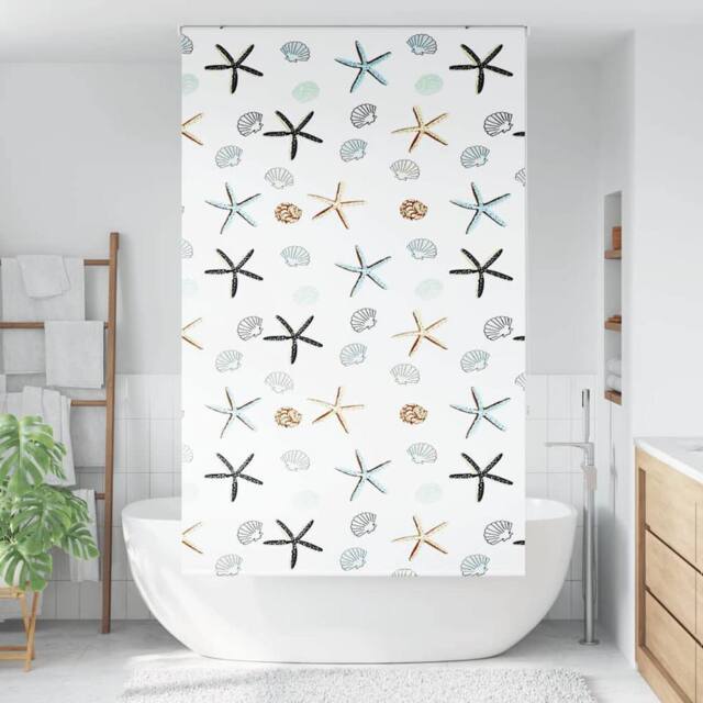 Berkfield Home Shower Roller Blind 120x240 cm Fabric Width 116 cm in White - image 1