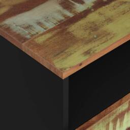 Berkfield Home Green Bedside Cabinet 50x33x62cm Solid Wood Reclaimed&Engineered Wood - Size: 50 x 33 x 62 cm - thumbnail 6