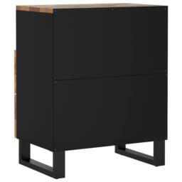 Berkfield Home Green Bedside Cabinet 50x33x62cm Solid Wood Reclaimed&Engineered Wood - Size: 50 x 33 x 62 cm - thumbnail 5
