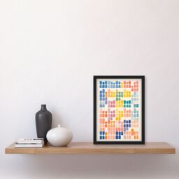 "Artery8 Pastel Abstract Geometric Calming Artwork Watercolour Minimalist Art Print Framed Poster Wall Decor in Black - Size: W12"" x H16""" - thumbnail 4