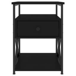 Berkfield Home Durable Bedside Cabinets 2 pcs Black 40x42x55 cm Engineered Wood - Size: 40 x 42 x 55 cm - thumbnail 6