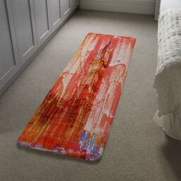 Benjamin Tate Design Crazy Red Ben Runner Rug in Natural - Size: 67 cm x 230 cm - thumbnail 4