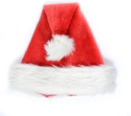 Shatchi Unisex Deluxe Christmas Santa Hat - HLUX in Red - thumbnail 3