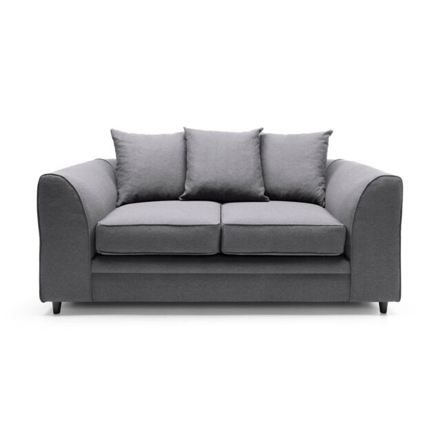 Abakus Direct Darcy 3 Seater Sofa in Smart Linen Fabric 4 colours in Dark Grey - image 1