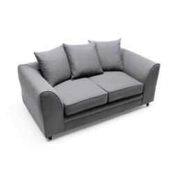Abakus Direct Darcy 3 Seater Sofa in Smart Linen Fabric 4 colours in Dark Grey - thumbnail 4