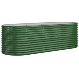 Berkfield Home Garden Raised Bed Powder-coated Steel 224x80x68 cm Green - Size: 224 x 80 x 68 cm - thumbnail 3