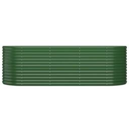Berkfield Home Garden Raised Bed Powder-coated Steel 224x80x68 cm Green - Size: 224 x 80 x 68 cm