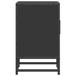 Berkfield Home Bedside Cabinet Black 40x31x50 cm Engineered Wood & Metal - Size: 40 x 31 x 50 cm - thumbnail 7