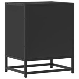Berkfield Home Bedside Cabinet Black 40x31x50 cm Engineered Wood & Metal - Size: 40 x 31 x 50 cm - thumbnail 8