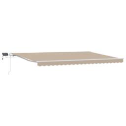 Berkfield Home Manual Retractable Awning with LED Beige 500x350 cm - thumbnail 2