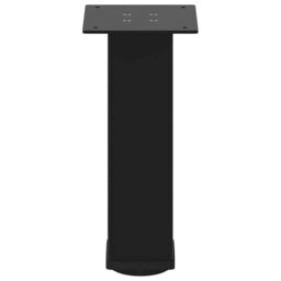 Berkfield Home Coffee Table Legs 4 pcs Black 30-32 cm Steel - thumbnail 5