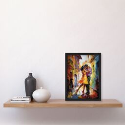 Artery8 Wall Art Print Salsa Latin Street Dance Colourful Dancing Painting Rhythm Body Energy Theatre Arts Artwork Art Framed - Size: A4 - thumbnail 4
