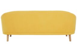 Orsina Comfortable Linen Sofa, Contemporary Seater Sofa For Livingroom, Stylish Mid Century Sofa For Bedroom in Yellow - thumbnail 4